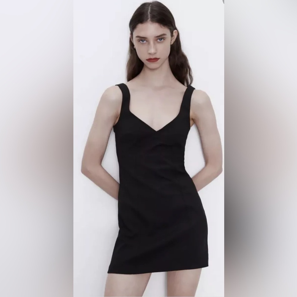Zara mini black dress
